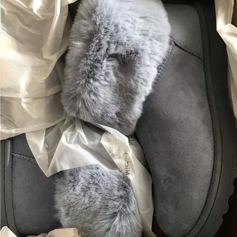 Blue Fur-Lined Boots - Picture 2 of 7